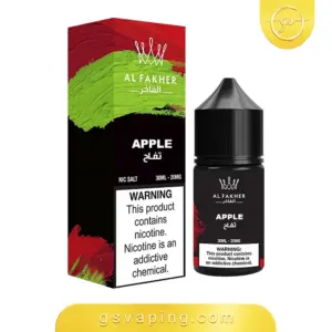 نكهة الفاخر تفاح سولت 30 مل 20 مج - Al Fakher Apple Salt Nic زجاجة نكهة الفاخر تفاح سولت 30 مل بتركيز 20 مج نيكوتين سولت من متجر GSVAPING الكويت