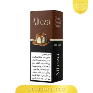 نكهة التيزا كراميل كاسترد سولت 30 مل 25 مج زجاجة نكهة التيزا كراميل كاسترد سولت 30 مل بتركيز 25 مج من متجر GSVAPING الكويت