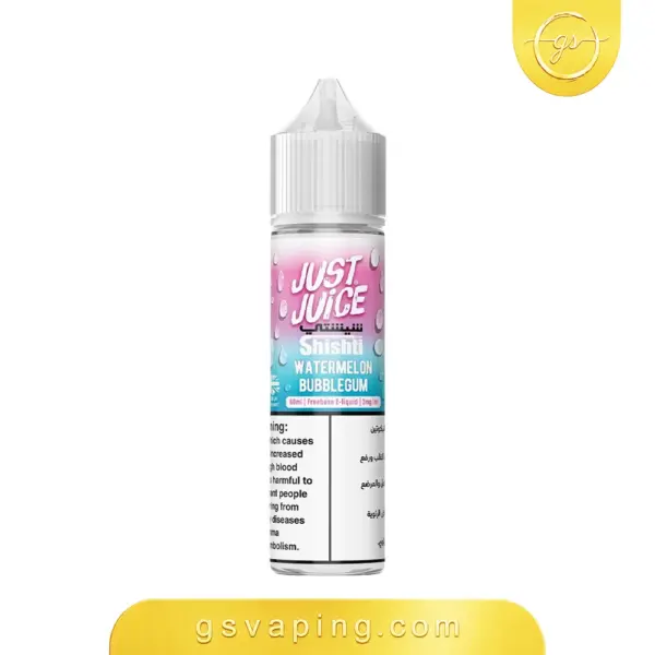 نكهة جست جوس رقي بابل جم 60 مل نكهة جست جوس رقي بابل جم شيشة الكترونية الكويت - Just Juice Watermelon Bubblegum