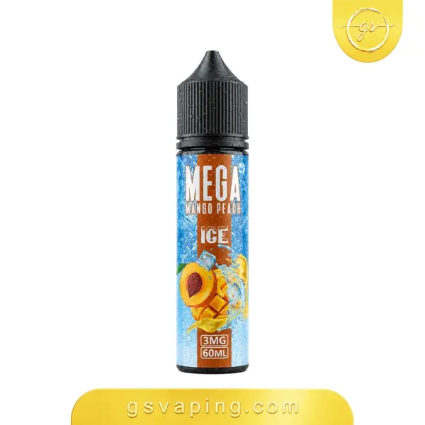 نكهة ميجا مانجو خوخ ايس 3مج فيب 60مل - Mega Mango Peach Ice E-Liquid 60ml نكهة ميجا مانجو خوخ ايس 3مج فيب شيشة الكترونية الكويت Mega Mango Peach Ice 60ml