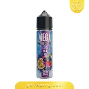 نكهة ميجا باشن فروت بيري ايس 3مج فيب 60مل - Mega Passion Fruit Berry Ice E-Liquid 60ml نكهة ميجا باشن فروت بيري ايس 3مج فيب شيشة الكترونية الكويت Mega Passion Fruit Berry Ice 60ml