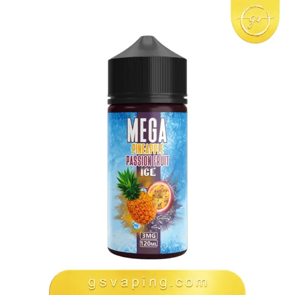 نكهة ميجا اناناس باشن فروت ايس 120مل فيب - Mega Pineapple Passion Fruit Ice E-Liquid 120ml نكهة ميجا اناناس باشن فروت ايس 120مل فيب شيشة الكترونية الكويت Mega Pineapple Passion Fruit Ice 120ml
