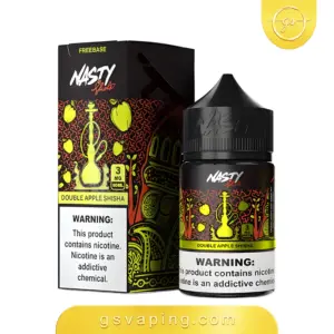 نكهة ناستي شيشة تفاحتين 3مج فيب 60مل - Nasty Shisha Double Apple E-Liquid 60ml نكهة ناستي شيشة تفاحتين 3مج فيب شيشة الكترونية الكويت Nasty Shisha Double Apple 60ml