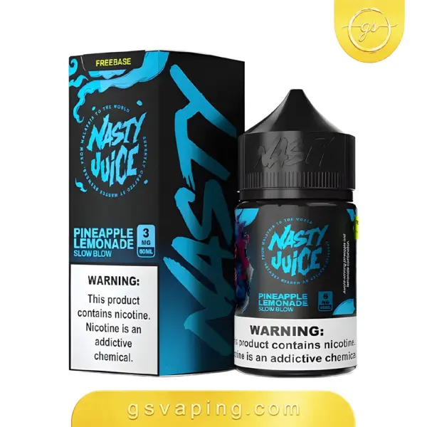 نكهة ناستي سلو بلو اناناس ليمون 3مج فيب 60مل - Nasty Slow Blow E-Liquid 60ml نكهة ناستي سلو بلو اناناس ليمون 3مج فيب شيشة الكترونية الكويت Nasty Slow Blow 60ml