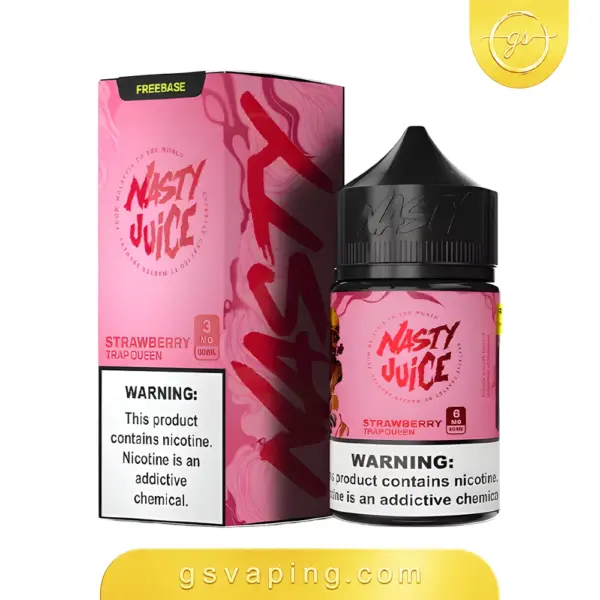 نكهة ناستي تراب كوين فراولة 3مج فيب 60مل - Nasty Trap Queen Strawberry E-Liquid 60ml نكهة ناستي تراب كوين فراولة 3مج فيب شيشة الكترونية الكويت Nasty Trap Queen Strawberry 60ml