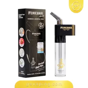 زجاجة فيب بيك بار Peak Bar Hookah Pipe زجاجة فيب بيك بار Peak Bar Hookah Pipe لتبريد البخار مع السحبات الجاهزة بنمط سحبة شيشة (DTL)