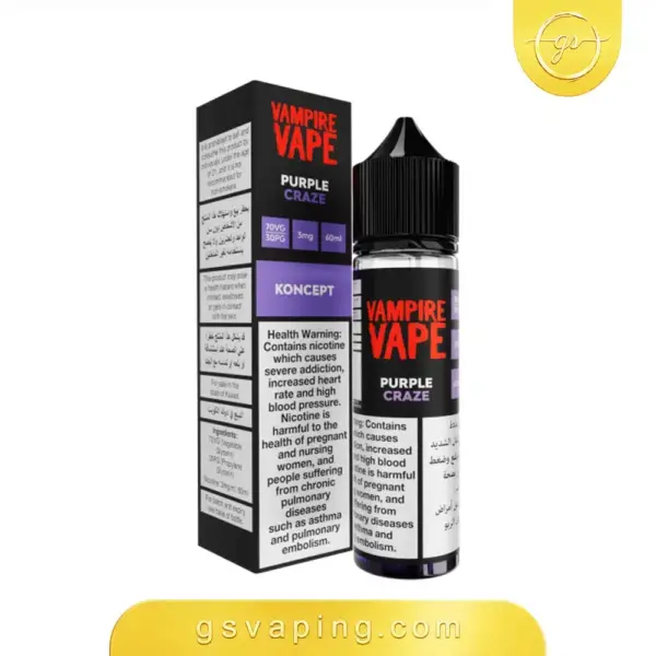 نكهة بنك مان بيربل كرايز 3 مج 60 مل — فيب الكويت عبوة نكهة بنك مان بيربل كرايز Pinkman Purple Craze سعة 60 مل بتركيز 3 مج، نكهة توت داكن وعنب لسحبة شيشة في الكويت
