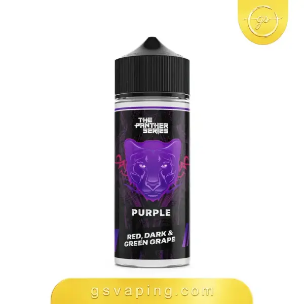 نكهة بيربل بانثر 3 مج 120 مل — فيب الكويت عبوة نكهة بيربل بانثر Purple Panther سعة 120 مل بتركيز 3 مج، نكهة عنب أسود وتوت داكن لسحبة شيشة في الكويت