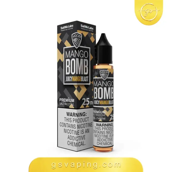 نكهة في جود مانجو بوم سولت نيكوتين نكهة في جود مانجو بوم سولت نيكوتين سحبات زقاره الكويت - VGOD Mango Bomb Salt