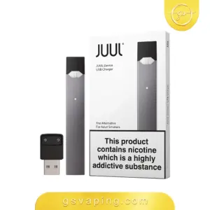 جول سحبة زقارة فيب JUUL Device — جهاز بودات جاهزة مع شاحن USB مغناطيسي علبة جهاز جول JUUL Device مع الجهاز النحيف والشاحن المغناطيسي من متجر GSVAPING الكويت