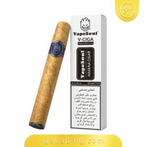سحبة جاهزة فيب سول في سيجا 4000 سحبة بنكهة هافانا سيجار سحبة جاهزة فيب سول في سيجا بتصميم سيجار مع علبتها بنكهة هافانا سيجار من متجر جلف سيرفس فيب الكويت