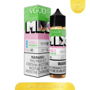 نكهة في جود ميكس بابل رقي ايس 60 مل - نكهة شيشة VGOD Mix Bubble Watermelon Iced عبوة نكهة في جود ميكس بابل رقي ايس 60 مل بتركيز 3 مج، نكهة شيشة من خط VGOD Mix، من متجر GSVAPING الكويت